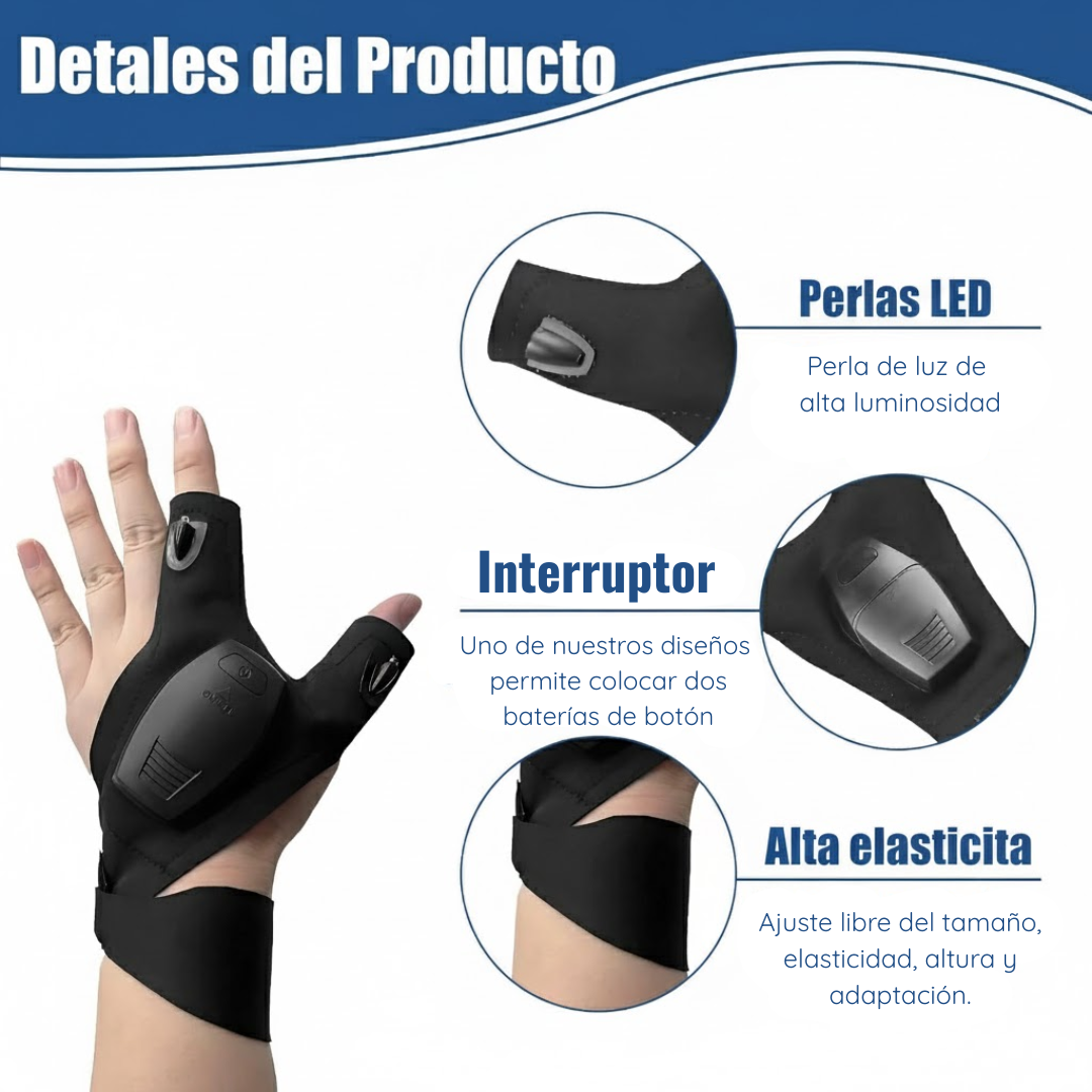 Guantes LED Manos Libres